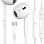 Fones USB-C Premium para iPhone e Galaxy: áudio cristalino, microfone e controle remoto, compatível com USB-C