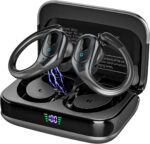 Fones esportivos sem fio Bluetooth com 75h de bateria, ENC, microfone HD e IP7 para treinos e chamadas claras