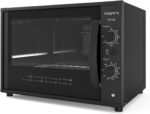Forno Elétrico Fogatti Top60 60L Black 110V: alta capacidade, 1750W e praticidade para sua bancada.