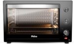 Forno Elétrico Philco 80L PFE80A: 6 funções, 4 resistências e alta potência para assar com praticidade.