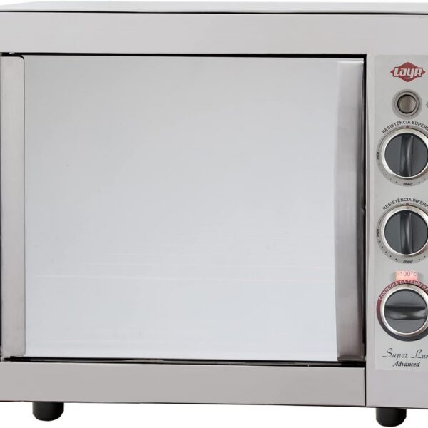 Forno Elétrico Super Luxo Inox Advanced 2.4 2400W 127V LAYR: precisão, autolimpeza e acabamento inox para sua cozinha.