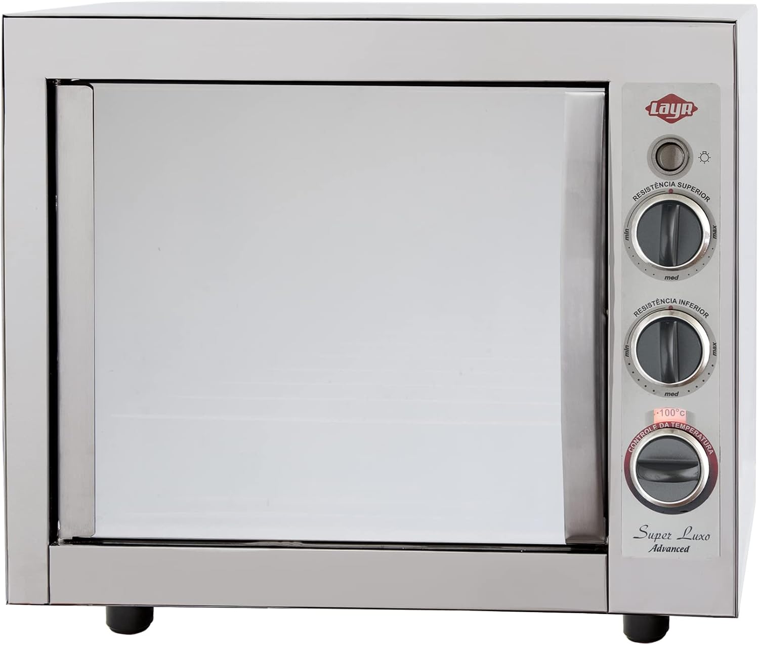 Forno Elétrico Super Luxo Inox Advanced 2.4 2400W 127V LAYR: Forno Elétrico Super Luxo Inox Advanced 2.4 2400W 127V LAYR: precisão, autolimpeza e acabamento inox para sua cozinha.