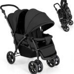 GLACER carrinho duplo dobrável: conforto, segurança e praticidade para passeios com dois bebês