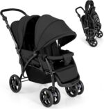 GLACER carrinho duplo dobrável: conforto, segurança e praticidade para passeios com dois bebês