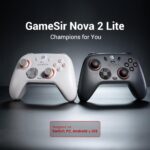 GameSir Nova 2 Lite Controle Sem Fio para PC com Hall Effect nos Analógicos e Gatilhos, 1000Hz 2.4G/Wired, Botões Programáveis – Compatível com PC, Switch, Steam, Android - Cinza Grafite - Imagem 2