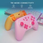 GameSir Nova Lite Rosa: controle multiconexão com Hall Effect, turbo e vibração para PC, Switch e mobile - Imagem 2