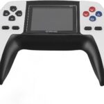 Gamepad portátil retrô com tela, recarregável e cabo AV para TV: jogos clássicos em qualquer lugar.
