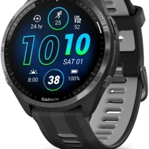 Garmin Forerunner 965 Preto 47mm: GPS multibanda, tela AMOLED e monitor cardíaco para corrida e triatlo