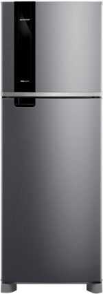 Geladeira Brastemp Frost Free 385L Inox com até 33% de economia de energia e Turbo Freezer para resfriamento rápido.