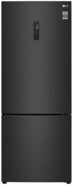 Geladeira LG Frost Free Smart Preta com ThinQ Wi-Fi, compressor inverter e resfriamento rápido DoorCooling+ para mais eficiência.