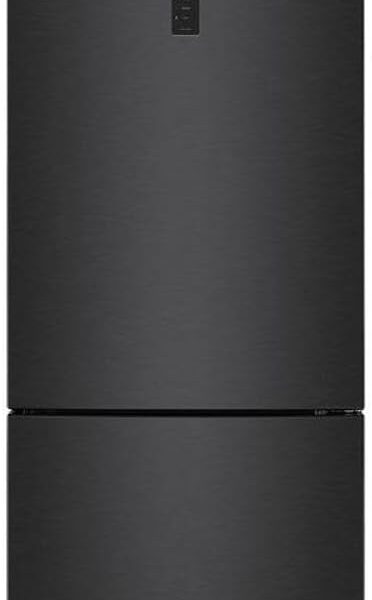 Geladeira LG Frost Free Smart Preta com ThinQ Wi-Fi, compressor inverter e resfriamento rápido DoorCooling+ para mais eficiência.