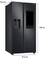 Geladeira Samsung Side By Side Black Premium 608 Litros 127V RS58T5561B1/AZ - Imagem 2