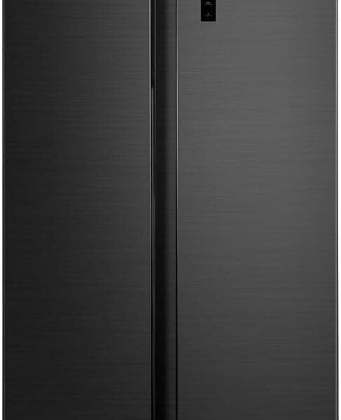 Geladeira Side by Side Midea 511L Inverter preta conectada: mais espaço, economia e praticidade para sua cozinha.
