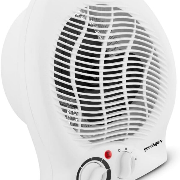 Good&Go Aquecedor Elétrico 127V Doméstico 1500W Portátil GG-AQ01 Branco Plástico Resistente