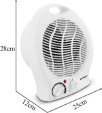 Good&Go Aquecedor Elétrico 127V Doméstico 1500W Portátil GG-AQ01 Branco Plástico Resistente - Imagem 2