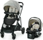 Graco Carrinho de Bebê Travel System Modes Element Bege com bebê conforto: segurança, leveza e praticidade do nascimento até 13kg.