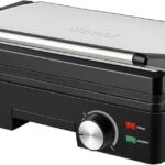 Grill Midi Itatiaia 1200W Inox 127V com 3 aberturas para preparo prático e rápido de lanches e grelhados.