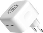 Gshield Carregador de Parede 35W Duplo Tipo C com Power Delivery: carga rápida e segura para iPhone e outros dispositivos.