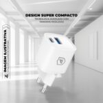 Gshield Carregador de Parede Universal 20W: recarga ultra rápida, GaN, USB-C + USB-A, compatível com iPhones e Anatel. - Imagem 2