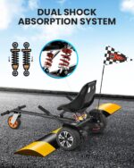 Gyroor K2 Hoverboard Go Kart ajustável: conforto, segurança e diversão para crianças e adultos - Imagem 2