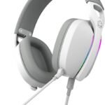 HEADSET GAMER PCYES NOWY WHITE GHOST, USB SURROUND, DRIVER 40MM, RGB, MICROFONE DESTACÁVEL - HGNW40WG