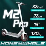 HONEYWHALE M2 Pro 500W: patinete elétrico com 32 km/h, até 22 km de autonomia e carga de 120 kg para mobilidade urbana segura e potente. - Imagem 2