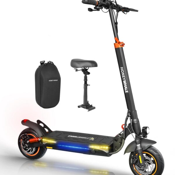 HONEYWHALE T4A: patinete elétrico 750W, até 45 km/h, autonomia de 35 km, pneus 10" e controle de cruzeiro.