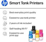 HP Smart – Tank 5101 sem cartucho, impressora tudo em um, até 2 anos de tinta incluída, impressão móvel, digitalização, cópia (1F3Y0A), branco - Imagem 2
