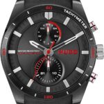 HUGO #Fast masculino: relógio de quartzo 44 mm em aço inox, 5 ATM, estilo esportivo e elegante.