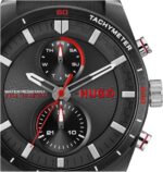 HUGO #Fast masculino: relógio de quartzo 44 mm em aço inox, 5 ATM, estilo esportivo e elegante. - Imagem 2