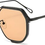 HYLLE Óculos de sol quadrados grandes femininos: estilo retrô, moderno e vintage com proteção e design elegante para compras online.