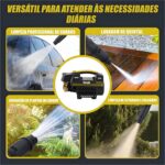 Hanabi Lavadora 1500W: motor de indução, 60 bar, 330L/h, bico ajustável e mangueira 10m para limpeza pesada. - Imagem 2
