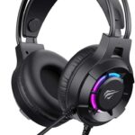 Havit H2049d Gamer com microfone, RGB e som potente de 50mm para jogar com mais imersão e conforto.