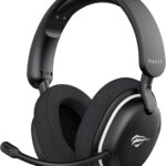Havit Headset Gamer Fuxi H7SE, Sem Fio 2.4GHz e Bluetooth, Drivers 40mm, Microfone Destacável, 43h de Bateria, Preto, Compatível com PC, PS4, PS5, Switch