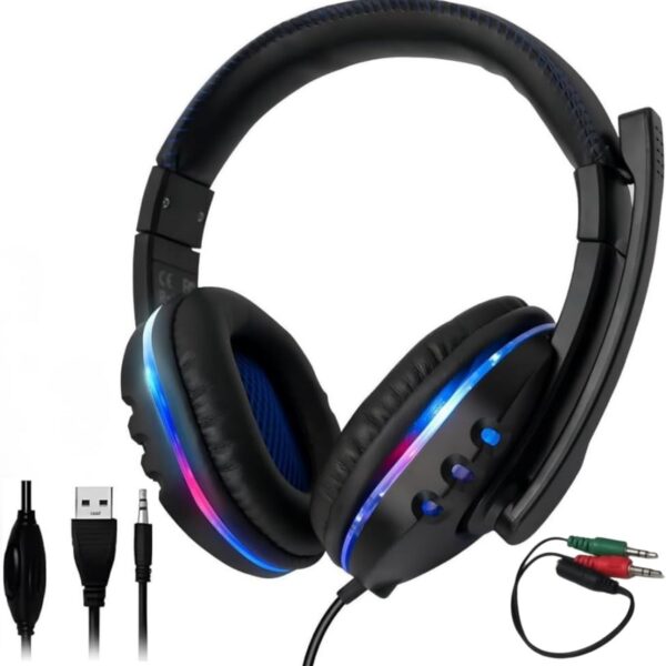 Headset Gamer Pro THREE BROTHERS com microfone omnidirecional, som imersivo e conforto para PC, PS4, PS5 e celular