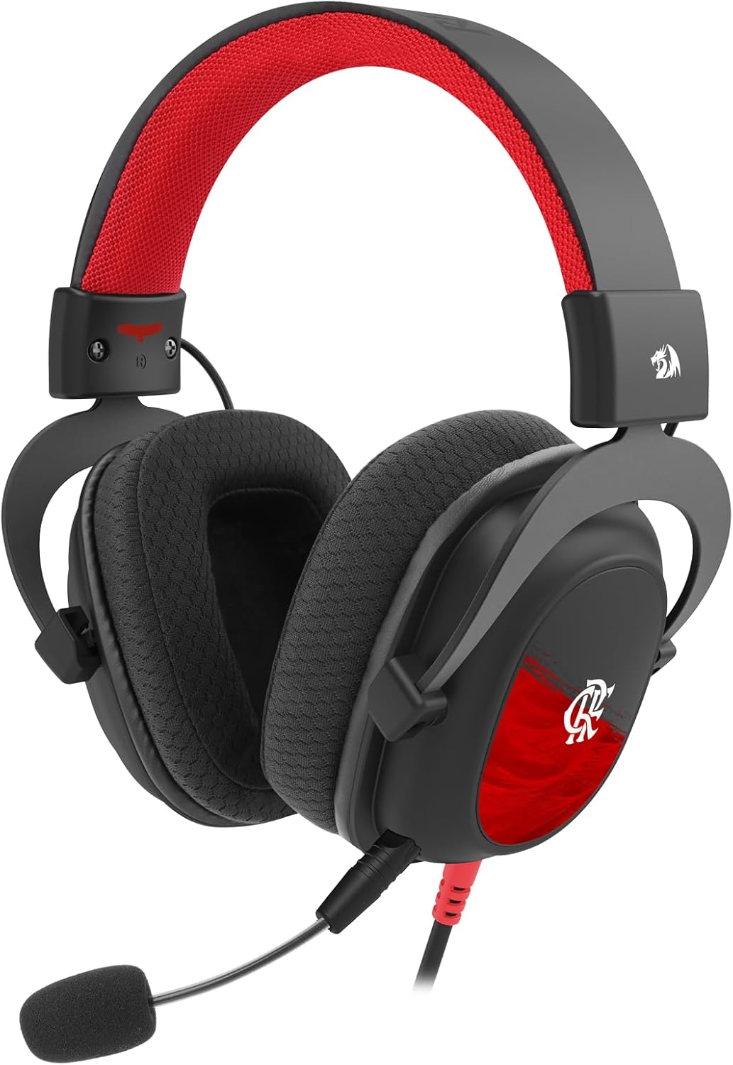 Headset Gamer Redragon Flamengo Vulture FL530: som potente, conforto respirável Headset Gamer Redragon Flamengo Vulture FL530: som potente, conforto respirável e microfone removível para jogar com mais desempenho.