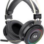 Headset Gamer Redragon Lamia RGB Preto USB Com Microfone e Suporte para Headset - H320RGB