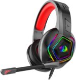 Headset Gamer Redragon Medea RGB Preto com som potente, conforto prolongado e iluminação Chroma para seu setup. - Imagem 2