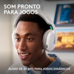 Headset Gamer Sem Fio Logitech G325, Bluetooth, Confortável, Microfone com redução de ruído, Bateria de longa duração. Compatível com PC, PlayStation, Nintendo Switch 1 e Switch 2– Branco - Imagem 2