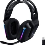 Headset Gamer Sem Fio Logitech G733 7.1 Dolby Surround com Tecnologia Blue VO!CE, RGB LIGHTSYNC, Drivers de Áudio Avançados e Bateria Recarregável para PC e PlayStation - Preto