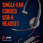 Headset Poly Blackwire C3210 USB-A Mono com cancelamento de ruído para chamadas claras no PC e notebook - Imagem 2