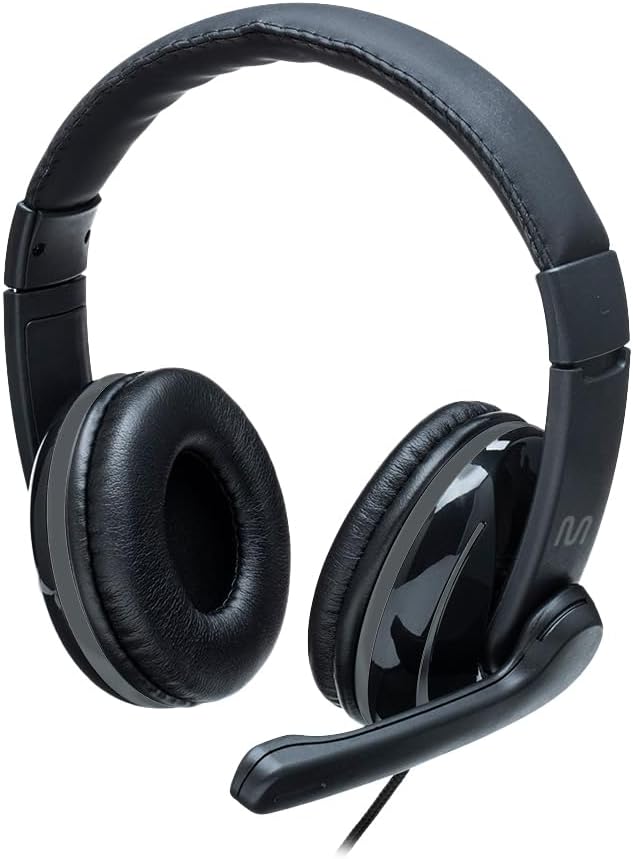 Headset Pro USB com Mic Preto Multi PH317: conforto, áudio Headset Pro USB com Mic Preto Multi PH317: conforto, áudio nítido e praticidade plug and play para estudos, trabalho e games.