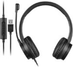 Headset com Fio HF1100 USB/USB-C Preto Multi - PH501: conforto e comunicação clara para chamadas, aulas e trabalho.