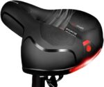 Henniu Assento de bicicleta MTB confortável, respirável e resistente à água com dupla absorção de choque