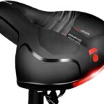Henniu Assento de bicicleta MTB confortável, respirável e resistente à água com dupla absorção de choque