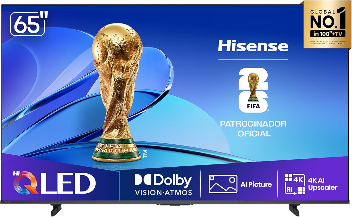 Hisense Smart TV UHD 4K QLED 65 65Q6QV com HDR10+ Hisense Smart TV UHD 4K QLED 65 65Q6QV com HDR10+ e Dolby Atmos: imagem e som premium para sua casa