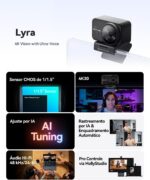 Hollyland Lyra Webcam UHD 4K para PC/Mac, Sensor de 1/1.5", Enquadramento Automático, Foco PDAF, Câmera para Live Streaming, Videochamadas e Jogos, Compatível com Zoom, Teams, Twitch - Imagem 2