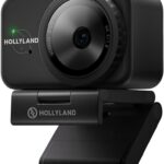 Hollyland Lyra Webcam UHD 4K para PC/Mac, Sensor de 1/1.5", Enquadramento Automático, Foco PDAF, Câmera para Live Streaming, Videochamadas e Jogos, Compatível com Zoom, Teams, Twitch