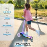 Hover-1 Chroma Scooter infantil dobrável com luzes coloridas e freio traseiro, até 50 kg - Imagem 2