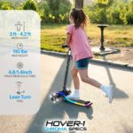 Hover-1 Chroma: patinete infantil dobrável com luzes multicoloridas, guidão ajustável e freio traseiro seguro. - Imagem 2
